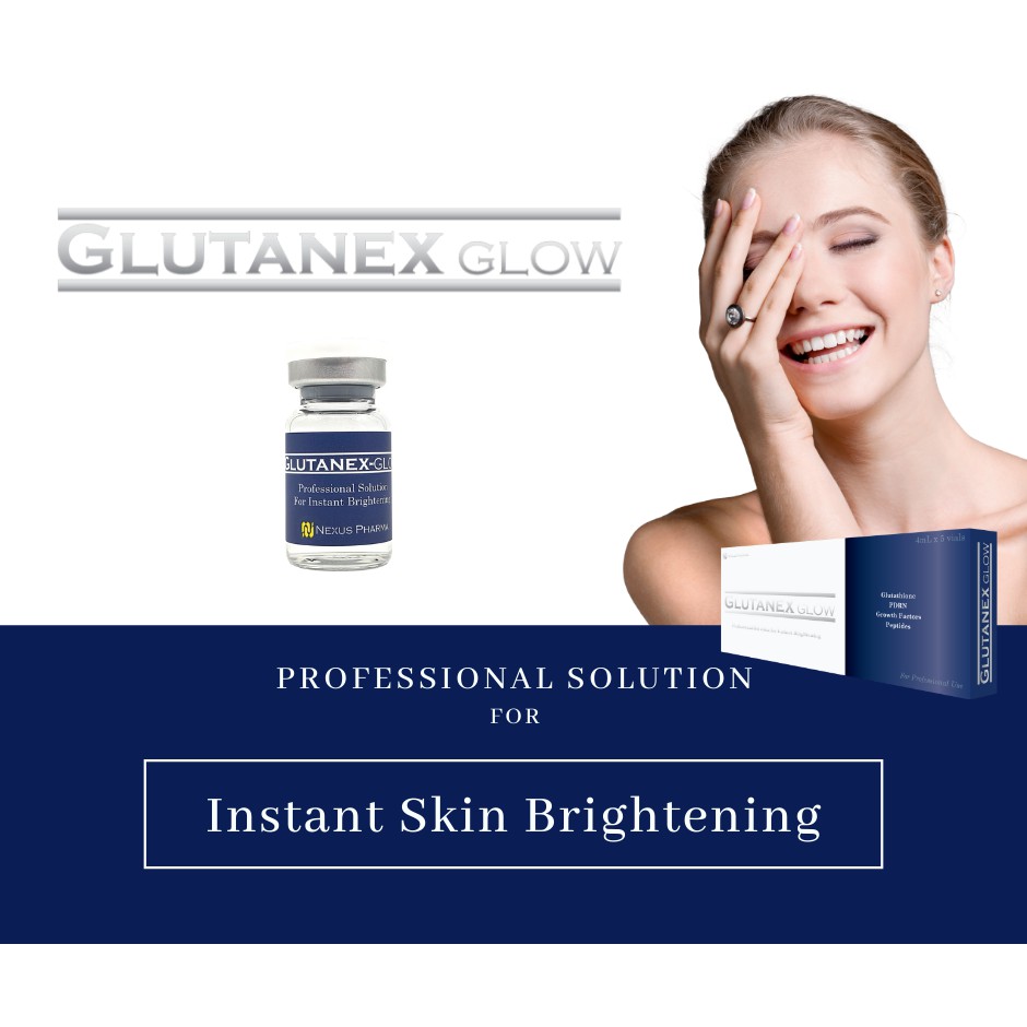 Glutanex Glow เมโสรวมดาว ทั้ง PDRN2%, Glutathione premium, Growth factor, peptide, HA, และ Hydrolized collagen จบในตัวเดียว ขาวข้ามคืน